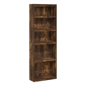 Furinno JAYA Enhanced Home 5-Tier Shelf Bookcase in Amber Pine