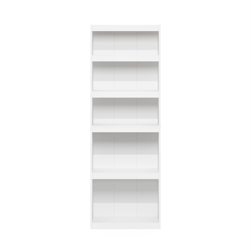 Furinno JAYA Enhanced Home 5-Tier Shelf Bookcase in White