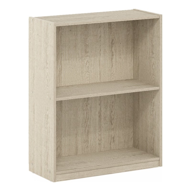 Furinno GRUEN 2-Tier Open Shelf Bookcase in Metropolitan Pine