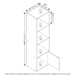 Furinno LUDER 4-Tier Shelf Bookcase with 1 Door Storage Cabinet in French Oak