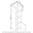 Furinno LUDER 4-Tier Shelf Bookcase with 1 Door Storage Cabinet in White