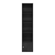 Furinno LUDER 5-Tier Shelf Bookcase with 1 Door Storage Cabinet in Blackwood