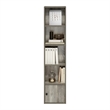 Furinno LUDER 5-Tier Shelf Bookcase with 1 Door Storage Cabinet in French Oak
