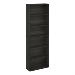Furinno JAYA Simply Home Free Standing 6-Tier Open Storage Bookcase in Espresso