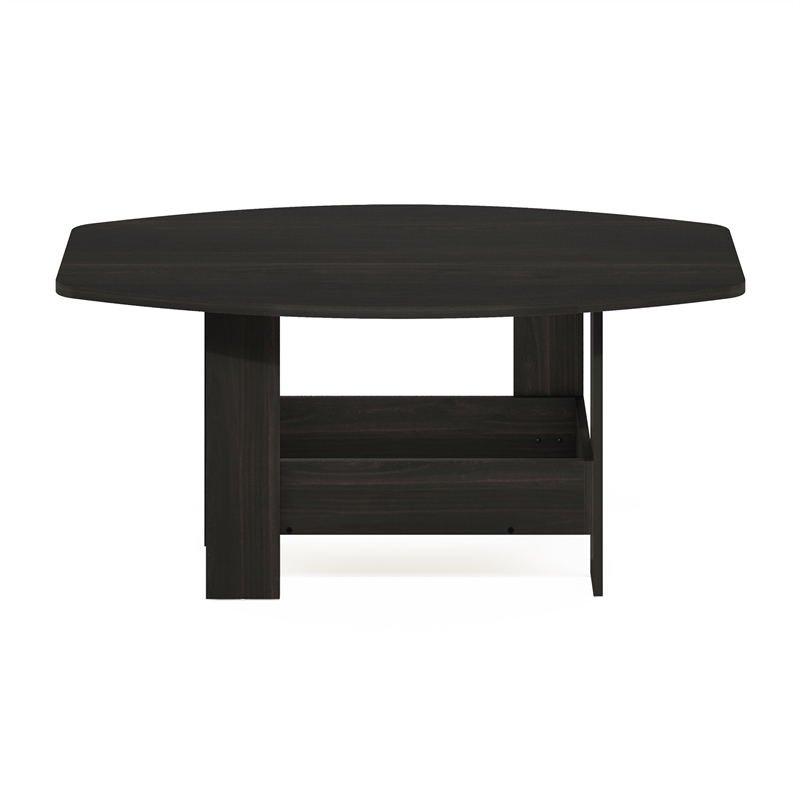 Furinno Simple Design Coffee Table with Storage Compartment in Espresso