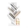 Furinno Tree Bookshelf 5-Tier Floor Standing Tree Bookcase in White