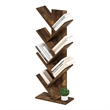 Furinno Tree Bookshelf 7-Tier Floor Standing Tree Bookcase in Amber Pine