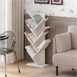 Furinno Tree Bookshelf 7-Tier Floor Standing Tree Bookcase in White
