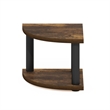Furinno TURN-N-TUBE 2-Tier Corner Countertop Organizer Shelf in Amber Pine/Black