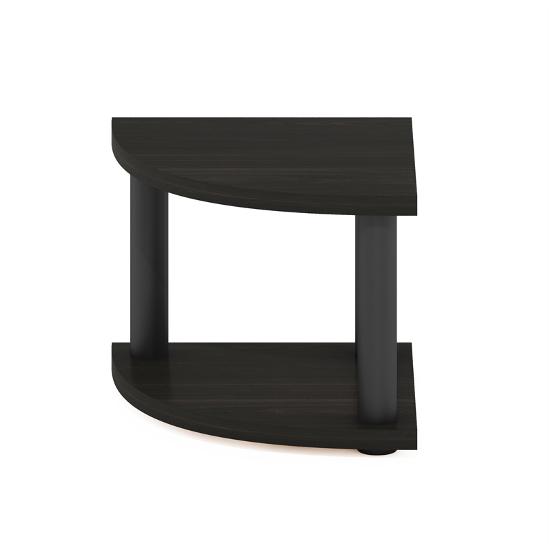 Furinno TURN-N-TUBE 2-Tier Corner Countertop Organizer Shelf in Espresso/Black