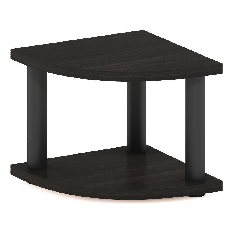 Furinno TURN-N-TUBE 2-Tier Corner Countertop Organizer Shelf in Espresso/Black