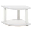 Furinno TURN-N-TUBE 2-Tier Corner Countertop Organizer Shelf in White/White