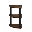 Furinno TURN-N-TUBE 3-Tier Corner Countertop Organizer Shelf in Amber Pine/Black