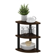 Furinno TURN-N-TUBE 3-Tier Corner Countertop Organizer Shelf in Amber Pine/Black