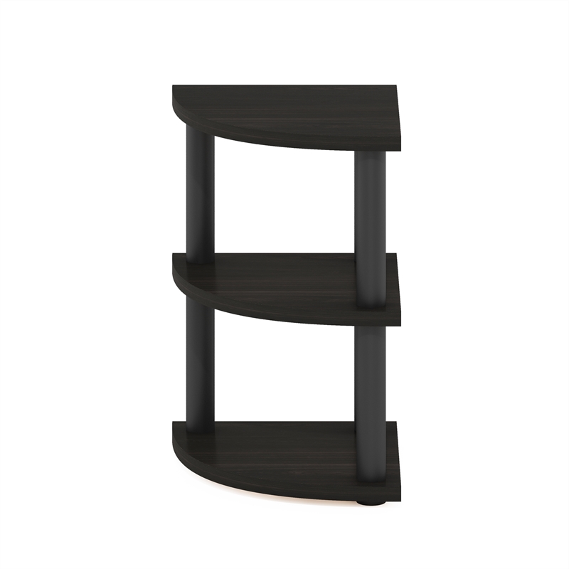 Furinno TURN-N-TUBE 3-Tier Corner Countertop Organizer Shelf in Espresso/Black