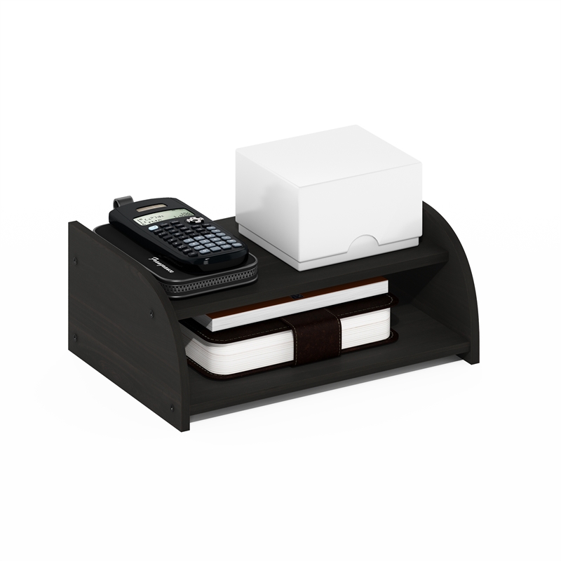 Furinno Classic 2-Tier Desk Top Organizer in Espresso