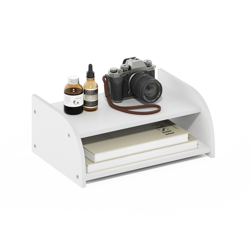 Furinno Classic 2-Tier Desk Top Organizer in White