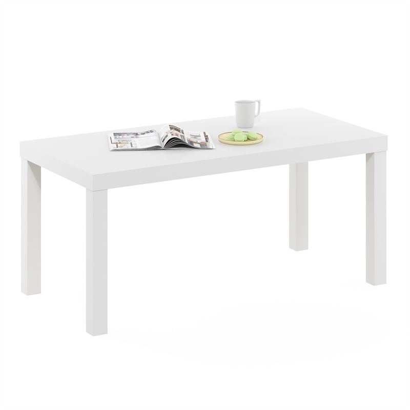 Furinno CLASSIC Simple Coffee Table for Living Room in White