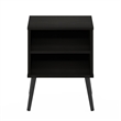 Furinno Claude Mid Century Style End Table with Wood Legs in Espresso