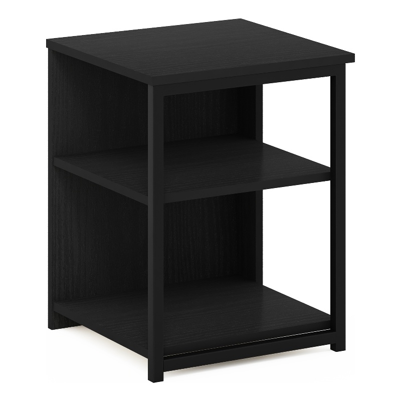 Furinno CAMNUS Modern Living End Table in Americano/Black