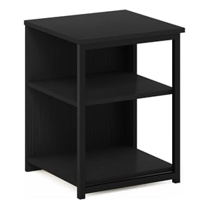 Furinno CAMNUS Modern Living End Table in Americano/Black