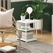 Furinno CAMNUS Modern Living End Table in Solid White/White
