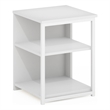 Furinno CAMNUS Modern Living End Table in Solid White/White