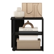 Furinno ROMAIN 2-Tier End Table in Espresso/Black