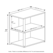 Furinno ROMAIN 2-Tier End Table in French Oak/Black