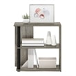 Furinno ROMAIN 2-Tier End Table in French Oak/Black