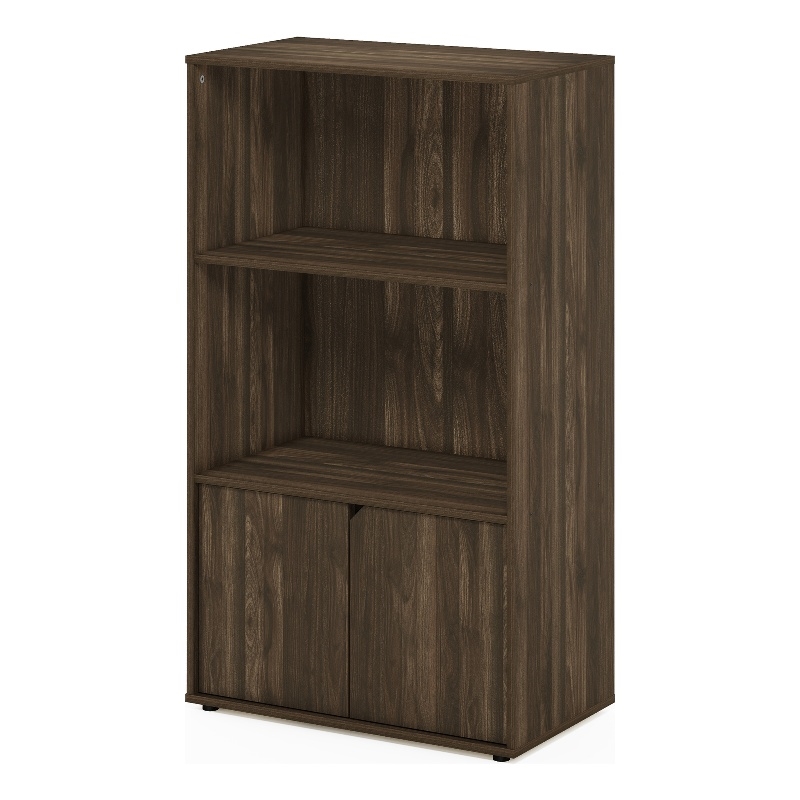 Furinno JAYA Kitchen Storage Shelf with Cabinet in Columbia Walnut