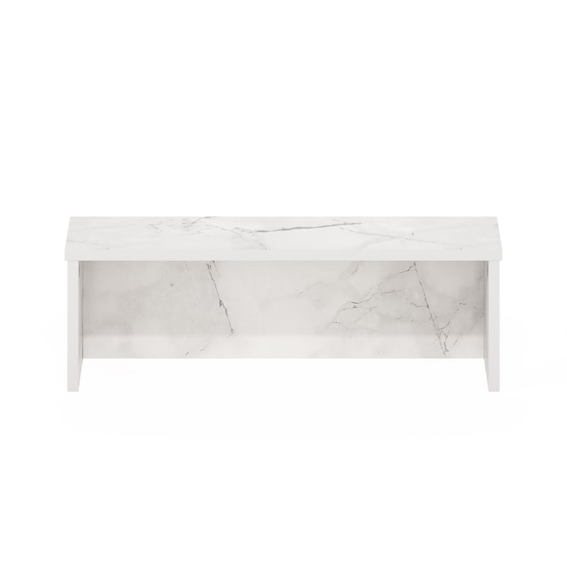Furinno Helena 18-Inch Kitchen Counter Stackable Organizer Shelf in Marble White