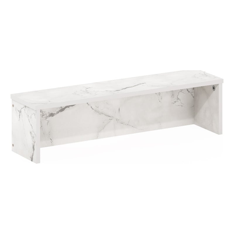 Furinno Helena 23-Inch Kitchen Counter Stackable Organizer Shelf in Marble White