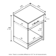 Furinno Tidur Nightstand with Handle with One Drawer in Americano