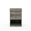 Furinno JENSEN Lift Top Nightstand in French Oak Grey