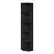 Furinno ECON 5-Tier Freestanding Corner Shelf Bookcase in Bookshelf in Espresso