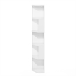 Furinno ECON 5-Tier Freestanding Corner Shelf Bookcase in Bookshelf in White