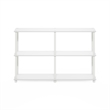 Furinno TURN-N-TUBE 3-Tier Double Size Storage Display Rack in White/White