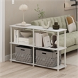 Furinno TURN-N-TUBE 3-Tier Double Size Storage Display Rack in White/White