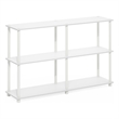 Furinno TURN-N-TUBE 3-Tier Double Size Storage Display Rack in White/White