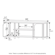 Furinno SIMPLISTIC TV Stand with Shelves and Storage in French Oak/Black