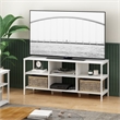 Furinno CAMNUS Modern Living TV Stand for TVs up to 60 Inch in Solid White/White