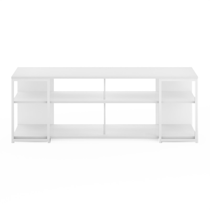 Furinno CAMNUS Modern Living TV Stand for TVs up to 65 Inch in Solid White/White