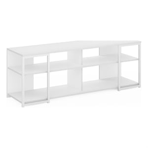 Furinno CAMNUS Modern Living TV Stand for TVs up to 65 Inch in Solid White/White