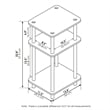 Furinno JUST 3-Tier Turn-N-Tube End Table in 2-Pack in Amber Pine/Black