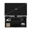 Furinno JENSEN TV Stand with Fireplace in Americano