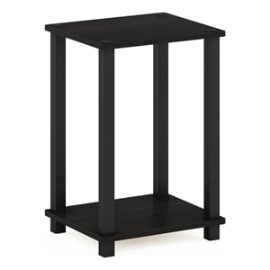 Furinno SIMPLISTIC End Table in Small in Espresso/Black