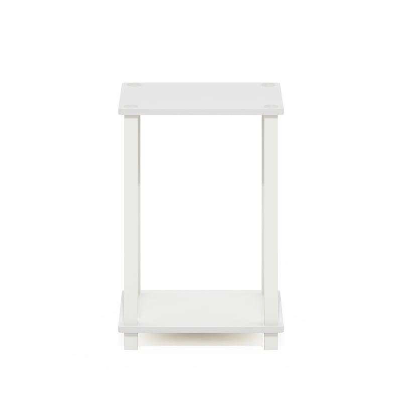 Furinno SIMPLISTIC End Table in Small in White/White