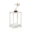 Furinno SIMPLISTIC End Table in Small in White/White
