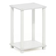 Furinno SIMPLISTIC End Table in Small in White/White
